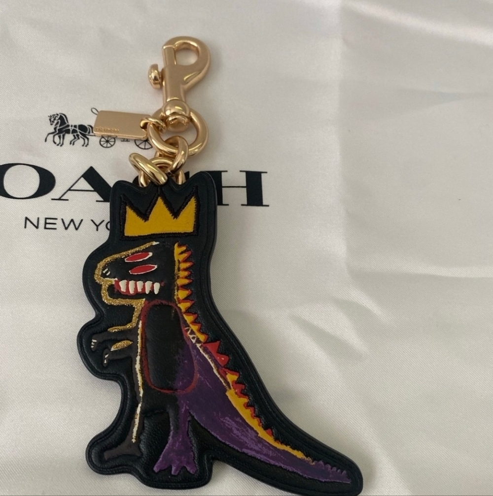 Authentic Coach X Basquiat Collection Rexy Bag Charm In Signature